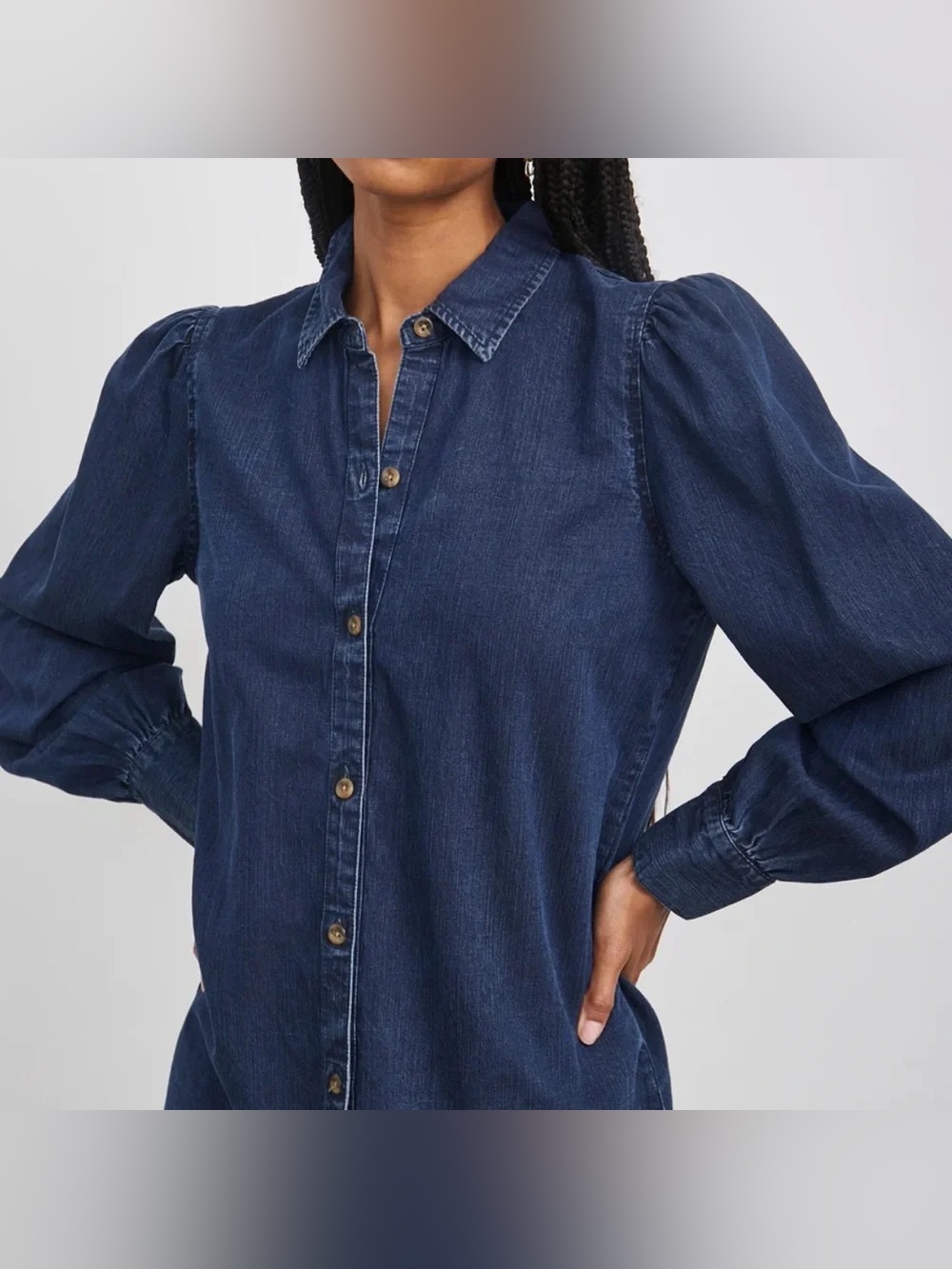 Rails Angelica Denim Buttondown in Dark Vintage